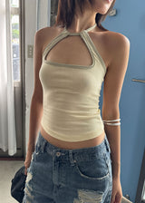 SQUARE HALTER SLEEVELESS (4color)