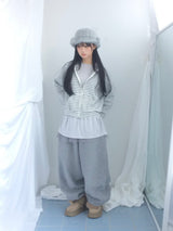 chiffon ruffle line dress