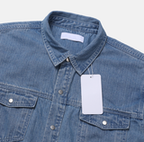  Liu Western Snap Button Denim Shirt
