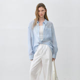 (BL-4325)ESSENTIAL STRIPE LOOSE FIT SHIRT