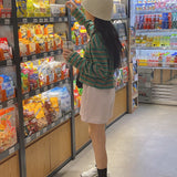 プッキストライプクロップTシャツ
