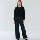 RVS Round Neck Cardigan Black
