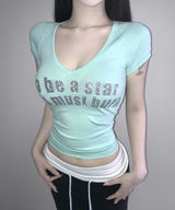 glitter star tee (5colors)
