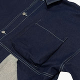 reverse terry pocket denim shortsleeve shirt_blue
