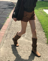 nova suede stud low short PT
