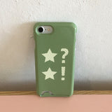 Dot star Lime Lemon Card wallet Glossy Hard case