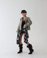 スクエアネック 3/4スリーブ Tシャツ