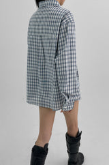 [MADE] Muto Oversized-Fit Checkered Shirt