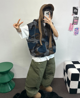ヒーターパディング❤スナップオーバーロングパンツ 🩶🖤💚3COLOR