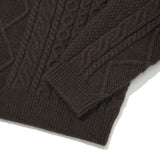 ARCH CHERRY CABLE KNIT [DARK BROWN]