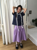 26SS★ [BAONHAUS] キンネイクーリングセミクロップ半袖Tシャツ