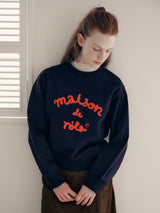 MAISON DE ROLA スウェットシャツ ネイビー