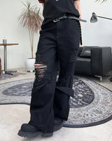 Fed Damage Layered Cotton Pants