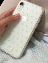 dot phonecase 半透明ドット柄ケース パープル