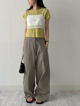 エンボスド リンクル ショート スリーブ Tシャツ