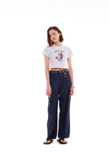 ラビットキャットクロップTシャツ
