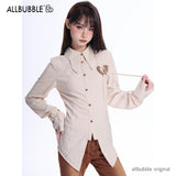 allbubble ラブエンブロイダードシャツ