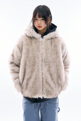 Vega luxe fur hooded jumper