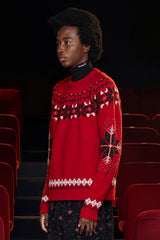 ARGYLE NORDIC KNIT / RED
