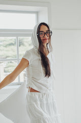 フーディーストリングシャツ (WHITE)