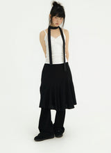 BUTTON LOW BOOTS-CUT PT BLACK