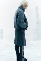 Detachable Muffler Down Jacket / Charcoal