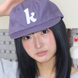 k-logo applique cap purple
