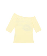 PLASTIC KISS ONE-SHOULDER TOP (YELLOW) F26QB051