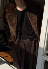 [Unisex] ヌオイカラファーコート(2color)