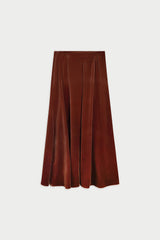 Cosmo velvet skirt_brick