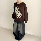 Somyi Bold Dice Graphic Oversized Fit Knitwear