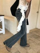 Bridget Gradient Washing Bootcut Denim Pants