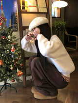 [BELLIDE MADE] キンシャモヘアVネックルーズフィットニット