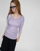 AMELIE SHIRRING PUFF T-SHIRT