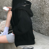 [BELLIDE MADE] Noah, loose fit two-way zip-up hoodie