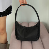 nylon mini hobo bag_black