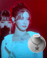 [IDLE Miyeon Necklace] Princess Butterfly Chain Semi Choker Necklace