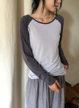 Tensor Basic Color Matching Raglan Long Sleeve Tee