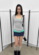 [MADE] Higg Pocket V-Neck Long-Sleeve Tee