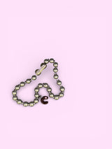 "C"ダークピーチクラッシュカスタムネックレス*金属アレルギー対応