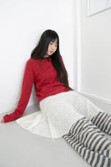 henley neck natural knit(3colors)