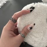 Vintage Star Twist Open Ring
