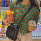 プッキストライプクロップTシャツ