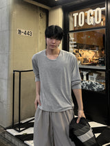 ローム ソフト Uネック ロングスリーブ Tシャツ