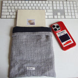 Book stripe button pocket(2type)