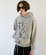 Provence lavender heritage stamp hoodie m.grey
