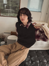 Cent Reverse Pintuck Cotton Pants