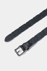 カットオフフルグレインレザーベルト (ブラック)