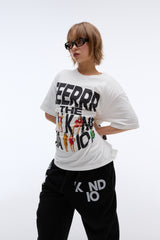 ウィークエンドウォリアーピーポーアートワークTシャツ (ホワイト)