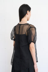 オーガンザパフトップ (ブラック)